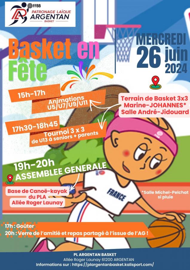 BASKET EN FETE ET ASSEMBLEE GENERALE 2024